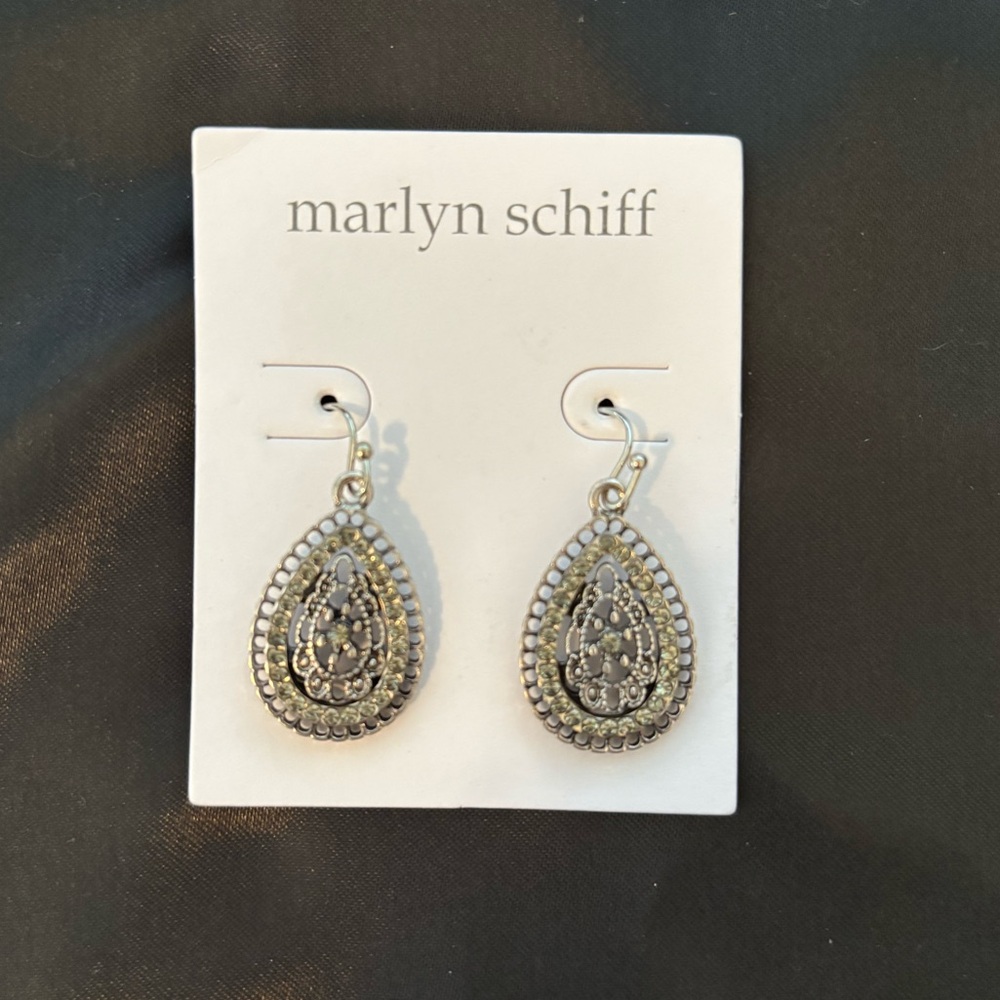 NEW Marlyn Schiff Teardrop Dangle Earrings